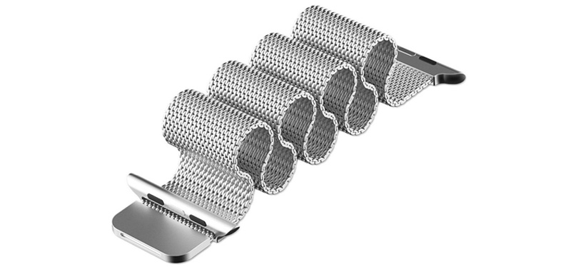 COTEetCI ocelový magnetický řemínek pro Apple Watch Stříbrný-1